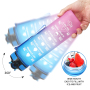 1000ml Gradient Motion Plastic Water Bottle with Scale Transparent Water Bottle Plastic with Rope