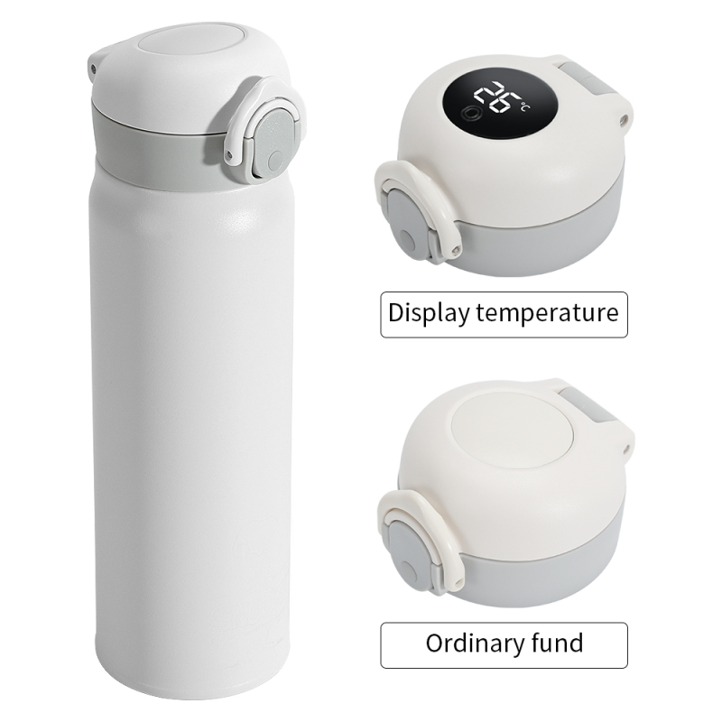 Customizable 320ml 500ml Stainless Steel Bounce Lid Vacuum Water Bottles for Office Portable American Sports Hot Cold Drinkware