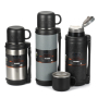 Outdoor Camping Vacuum Insulated Stainless Steel Travel Pot 1200ml/1500ml/2000ml Hidden Rotary Pull Rope for Water Drink