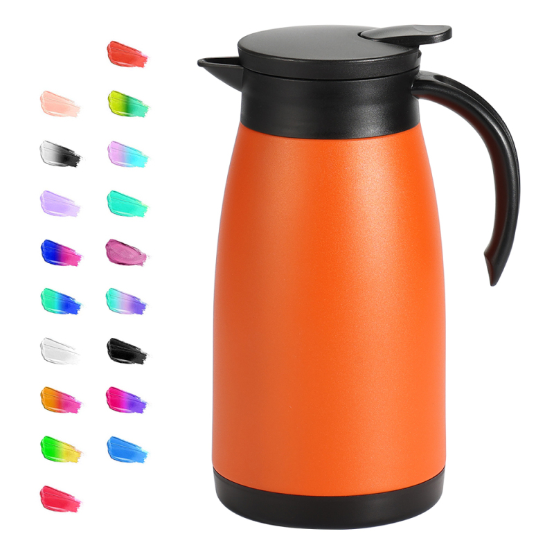 Customized Luxury Double Wall Stainless Steel Coffee Pot 500m-1500ml Hot Cold Thermal Insulation Performance Handgrip Handle