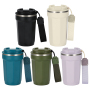Custom logo Vacuum Flask Coffee Mug Double Wall Stainless Steel Water Bottle Portable Coffee Mug with Lid