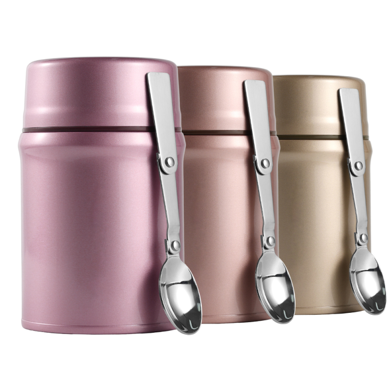 750ml 1000ml Stainless Steel Insulated Food Jar Portable Large Lunch Box With Logo for Travel-Hot and Cold Soup