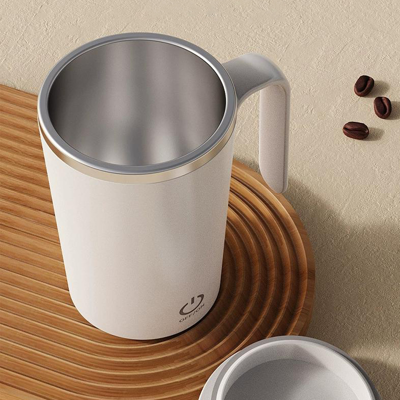 Custom Logo 400ml Electric Mixing Mug Auto Self Stirring Mug USB Charging Mixing Coffee Mug With Handle Tumbler for Travel