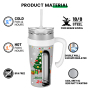 Mucr 38 oz Insulated Car Mug with Handle and Straw Ceramic Coated Interior Double Wall Vacuum Stainless Steel Tumbler Leakproof Fits Cup Holder