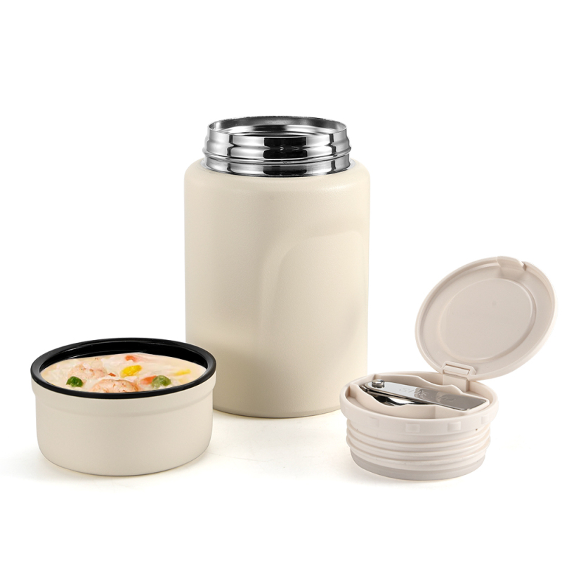 Factory Supplier Lunch Box Double Wall Stainless Steel Food Jar Vacuum Insulated Bottle with Spoon