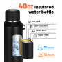 Outdoor 0.9L/1.2L Thermal Insulated Stainless Steel Kettle Portable Vacuum Flask Handle Lid Strap Insulated for Cold Performance