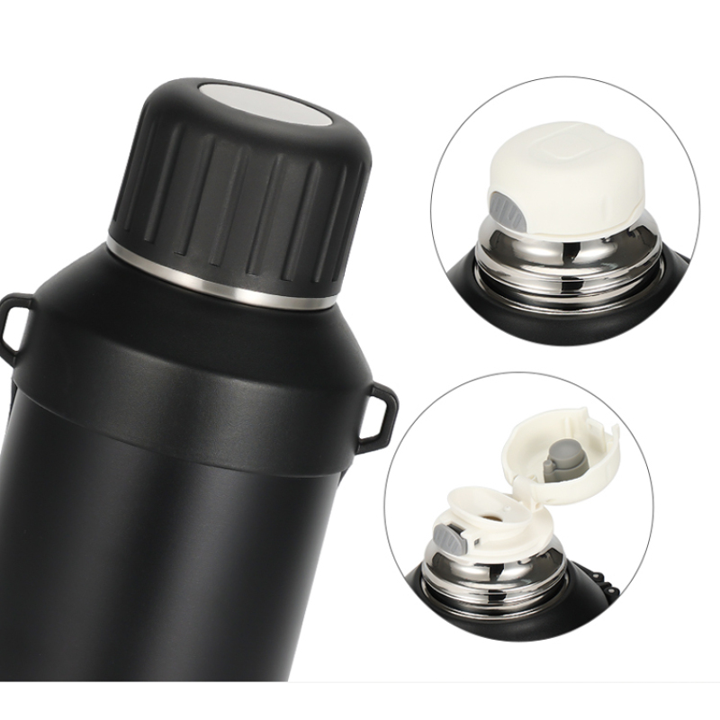 Outdoor 0.9L/1.2L Thermal Insulated Stainless Steel Kettle Portable Vacuum Flask Handle Lid Strap Insulated for Cold Performance