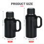 Outdoor 0.9L/1.2L Thermal Insulated Stainless Steel Kettle Portable Vacuum Flask Handle Lid Strap Insulated for Cold Performance