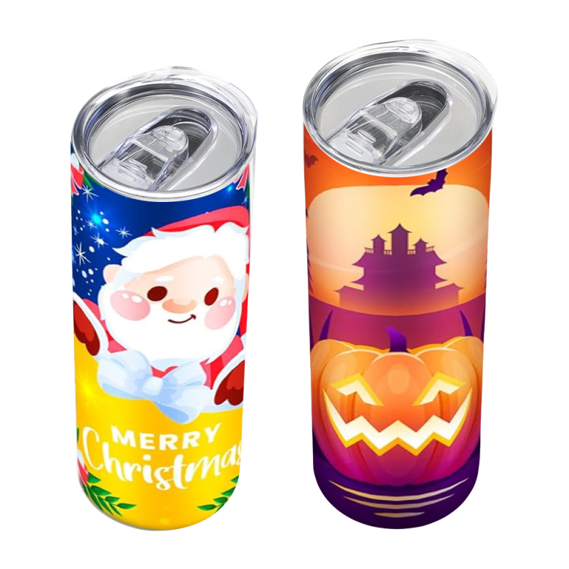  600ml/900ml Stainless Steel Tumbler Insulated Bottle Straight Sublimation Blank Tumbler for Heat Press Printing