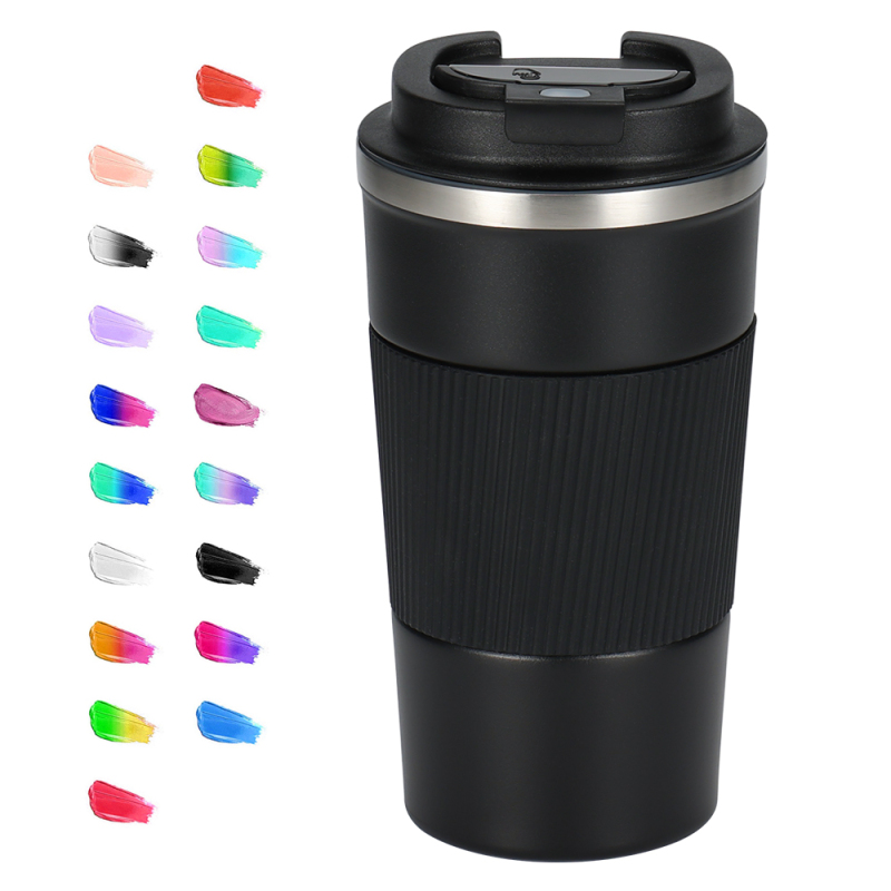 New Double Wall Coffee Mug Insulated Vacuum Cup Stainless Steel Water Bottle with LED Lid Tumbler for Travel and Camping