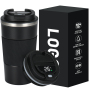 New Double Wall Coffee Mug Insulated Vacuum Cup Stainless Steel Water Bottle with LED Lid Tumbler for Travel and Camping