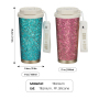 Mucr Pure Titanium Vacuum Water Bottle Double Cap 6-12H Thermal Insulation Tumbler BPA Free Portable Office Coffee Cup Rope for