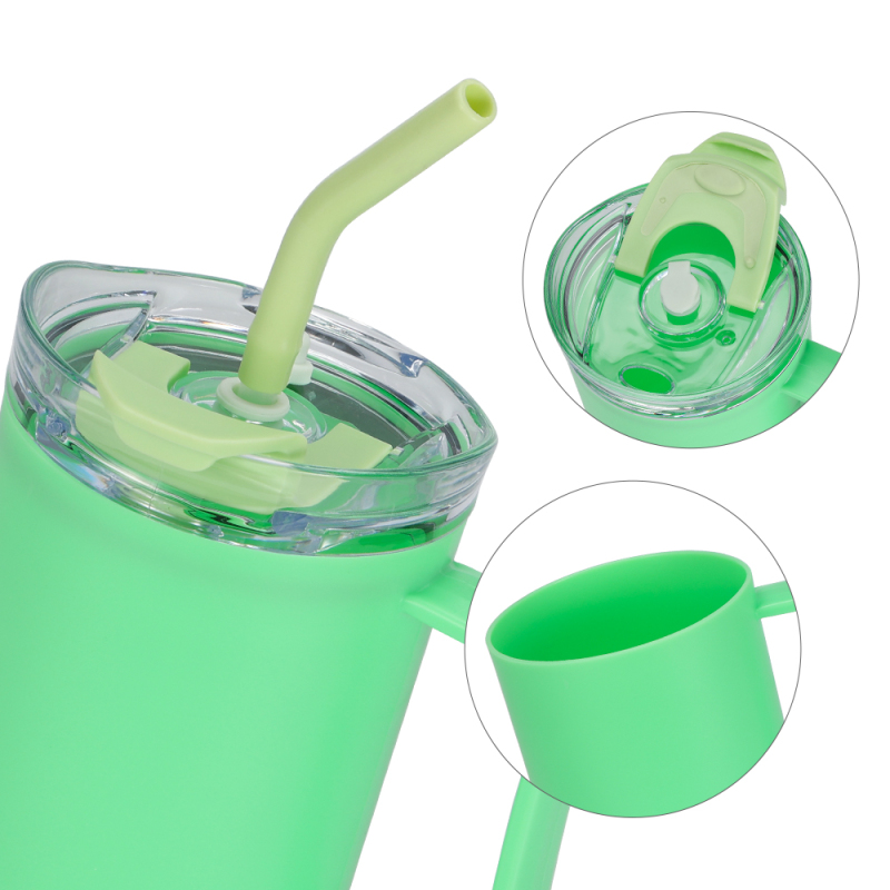 1200ML 40oz Reusable Plastic Travel Tumbler Portable PC Coffee Juice Drinkware with Straw for Car and Home Use