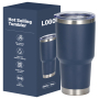 30oz Stainless Steel Double Wall Vacuum Insulated Tumbler Cups Coffee Mugs Lids for Hot Cold Beverages American