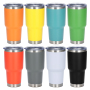 30oz Stainless Steel Double Wall Vacuum Insulated Tumbler Cups Coffee Mugs Lids for Hot Cold Beverages American