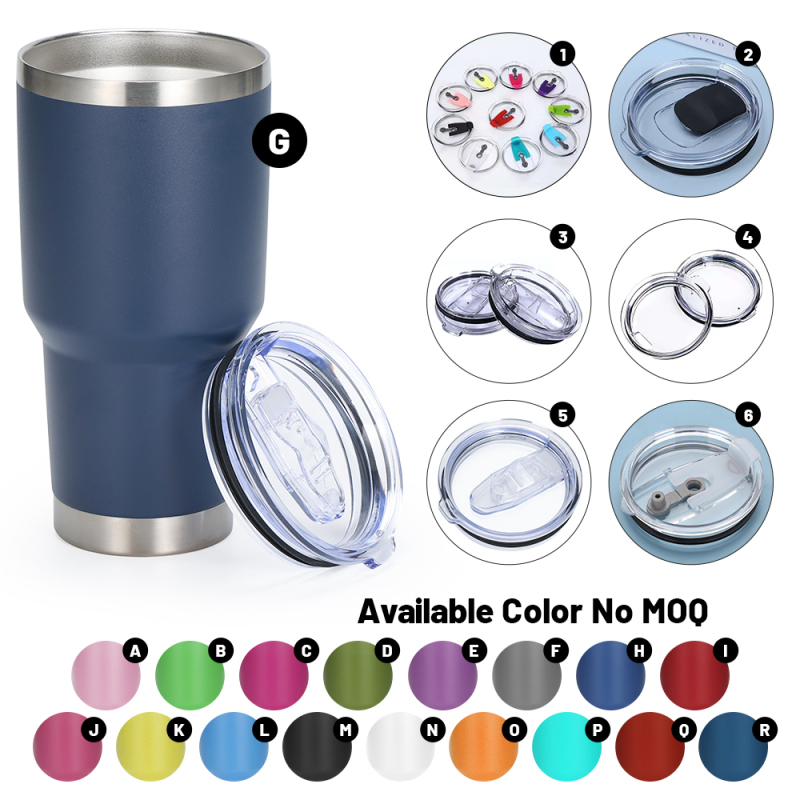 30oz Stainless Steel Double Wall Vacuum Insulated Tumbler Cups Coffee Mugs Lids for Hot Cold Beverages American