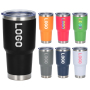 30oz Stainless Steel Double Wall Vacuum Insulated Tumbler Cups Coffee Mugs Lids for Hot Cold Beverages American