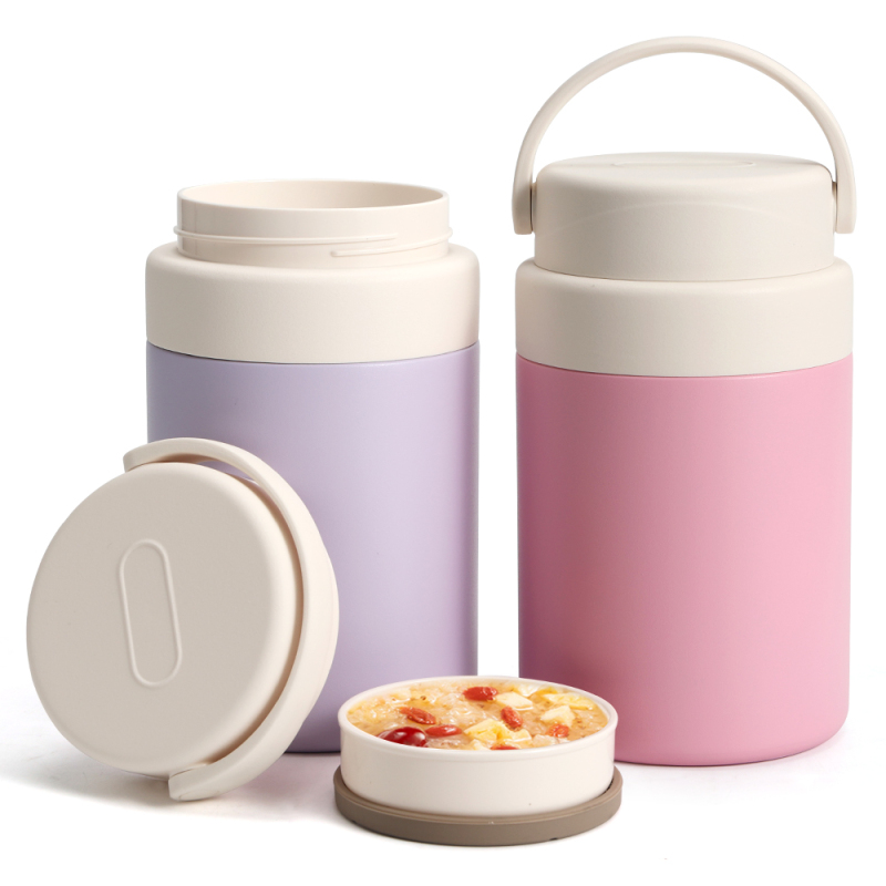 Stainless Steel Food Jar BPA Free Food Storage Container Double Wall Food Jar with Handle