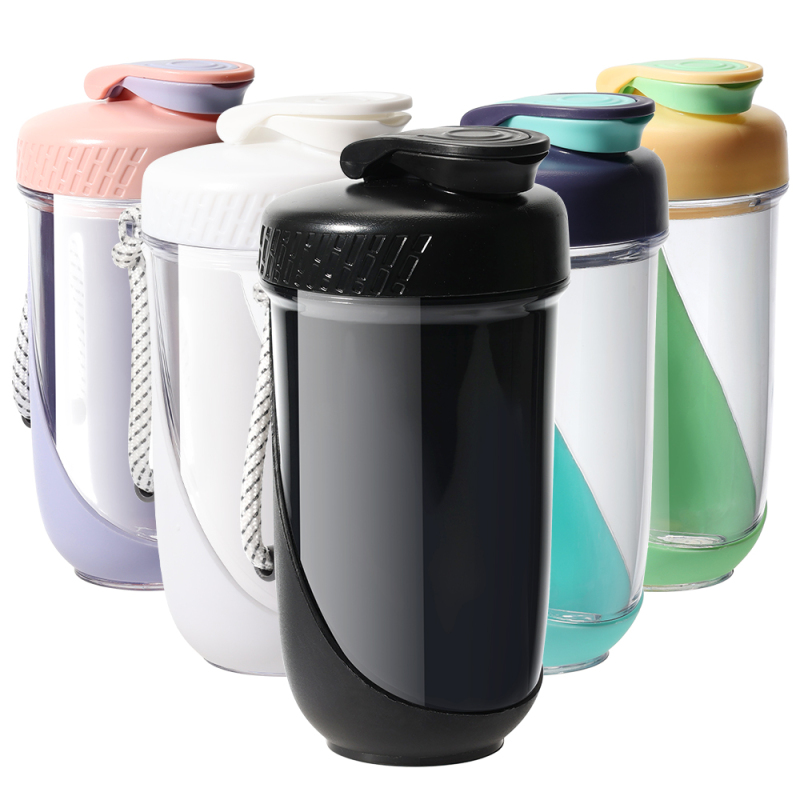 600ML Portable Plastic Water Bottle BPA Free Workout Shaker Bottle Protein Gym Shaker with Custom Logo
