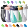 600ML Portable Plastic Water Bottle BPA Free Workout Shaker Bottle Protein Gym Shaker with Custom Logo