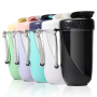 600ML Portable Plastic Water Bottle BPA Free Workout Shaker Bottle Protein Gym Shaker with Custom Logo