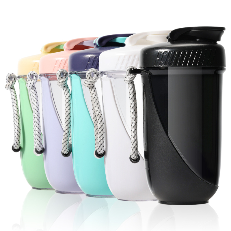 600ML Portable Plastic Water Bottle BPA Free Workout Shaker Bottle Protein Gym Shaker with Custom Logo