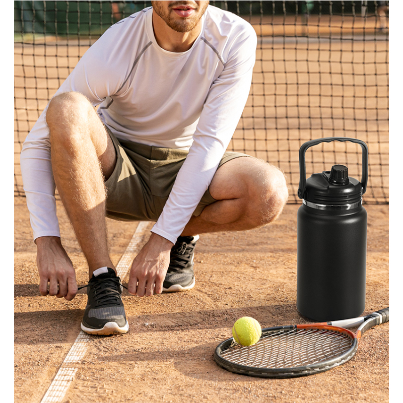 Large Capacity 4L Stainless Steel Insulated Flask Iced Bottle Outdoor Travel Camping Ice Pot with Handle