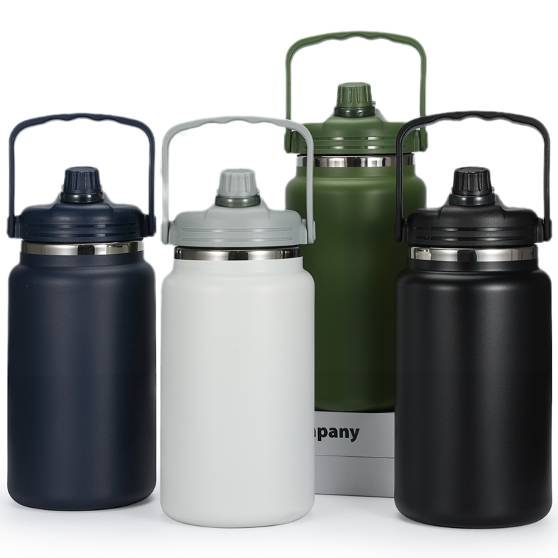 Large Capacity 4L Stainless Steel Insulated Flask Iced Bottle Outdoor Travel Camping Ice Pot with Handle
