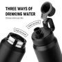 Mucr 20oz 600ml Stainless Steel Vacuum Flask with Double Wall Bottle Hot Water Fitness Outdoor Sports Water Bottle for Travel