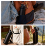 Mucr 20oz 600ml Stainless Steel Vacuum Flask with Double Wall Bottle Hot Water Fitness Outdoor Sports Water Bottle for Travel