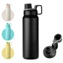 Mucr 20oz 600ml Stainless Steel Vacuum Flask with Double Wall Bottle Hot Water Fitness Outdoor Sports Water Bottle for Travel