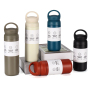High Quality Custom Logo 350ml 500ml Vacuum Stainless Steel Insulated Sports Water Bottle with Handle Lid for Office