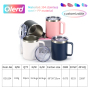 New Popular 12oz/14oz/16oz/24oz  Stainless Steel Office Coffee Cup with Handle Top-selling Tumbler