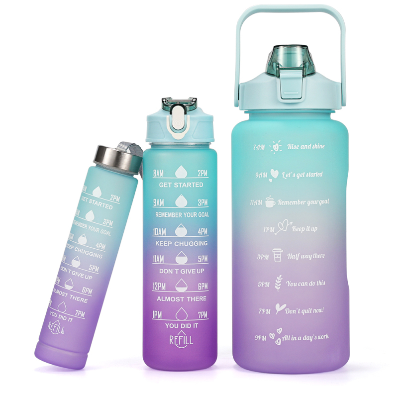 High-Capacity 3-in-1 2000ml Sports Water Bottle Clear Plastic Wide Mouth Lid Direct Drinking for Outdoor Tours PP Boiling Water