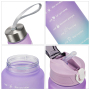 High-Capacity 3-in-1 2000ml Sports Water Bottle Clear Plastic Wide Mouth Lid Direct Drinking for Outdoor Tours PP Boiling Water