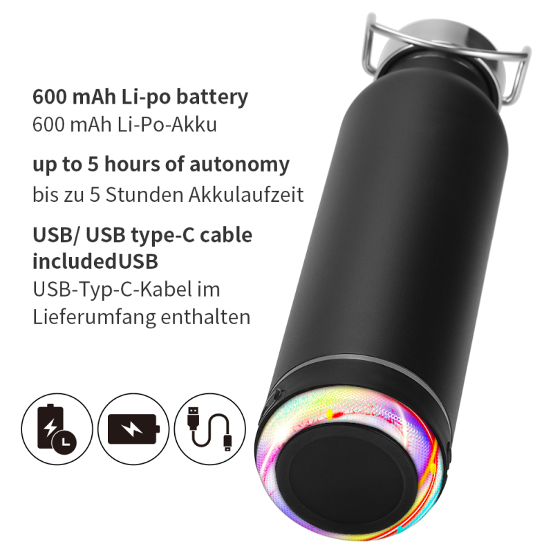 Custom Logo 450ml 600ml Sports Water Bottle Stainless Steel Insulated Tumbler with Smart Technology for Travel