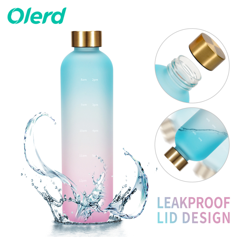 2024 New Arrivals 32oz Motivational Tritan Water Bottle Plastic Drinkware with Time Marker