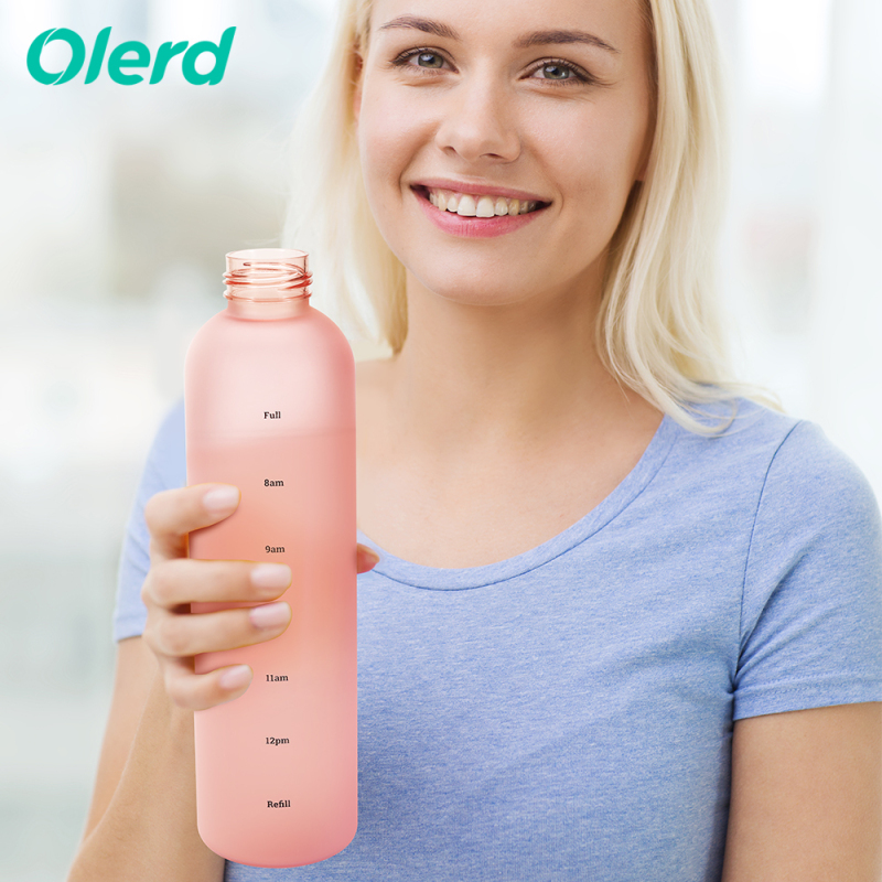 2024 New Arrivals 32oz Motivational Tritan Water Bottle Plastic Drinkware with Time Marker