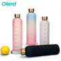 2024 New Arrivals 32oz Motivational Tritan Water Bottle Plastic Drinkware with Time Marker