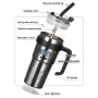 800ml Premium Double Wall Vacuum Insulation Stainless Steel Tumblers Panda Mug Set with Pure Titanium Water Bottle for Gift Box