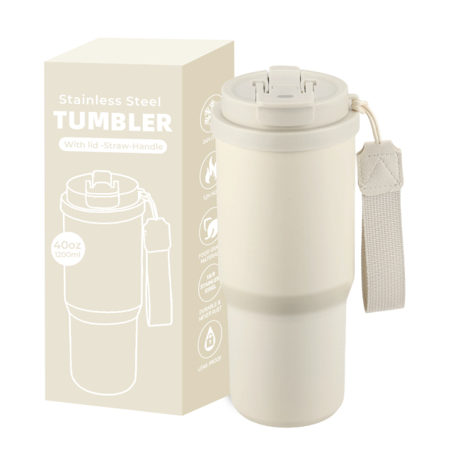 750ml Stainless Steel Insulated Travel Mug Coffee Tumbler and Water Bottle for Leak Proof for Outdoor for Boiling Water