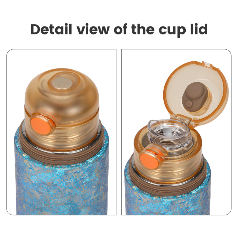 400 ML Girls Double-Walled Titanium Vacuum Insulated Coffee Mug Tumbler Gift Set 12-24 Hours Thermal Insulation