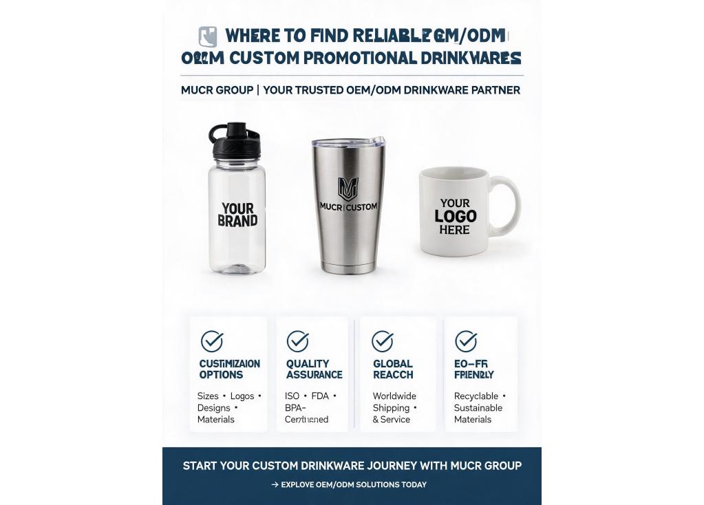 Where to find reliable OEM/ODM suppliers for custom promotional drinkware?