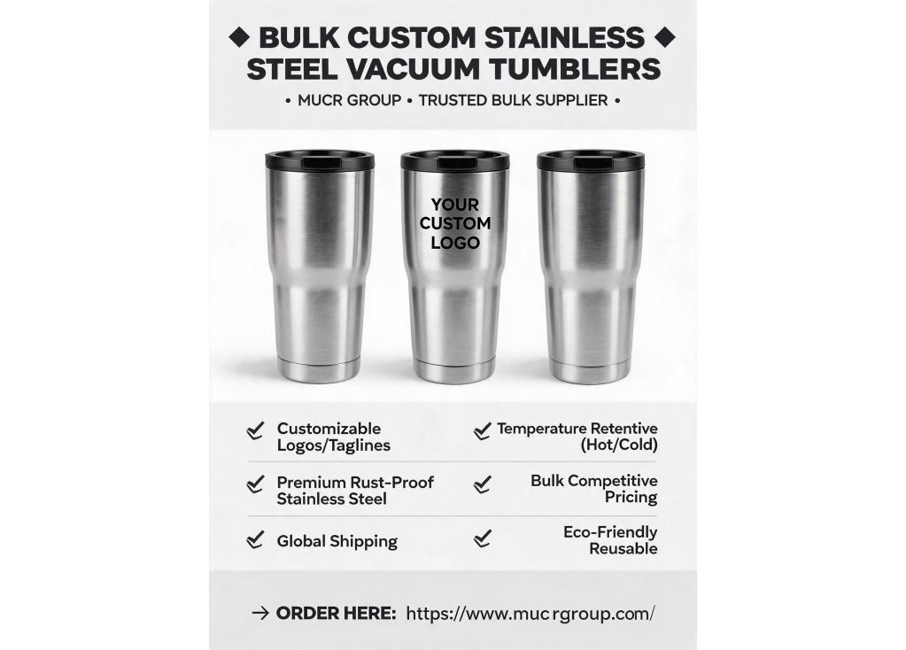 Where to find bulk suppliers of stainless steel vacuum insulated tumblers with custom logo?