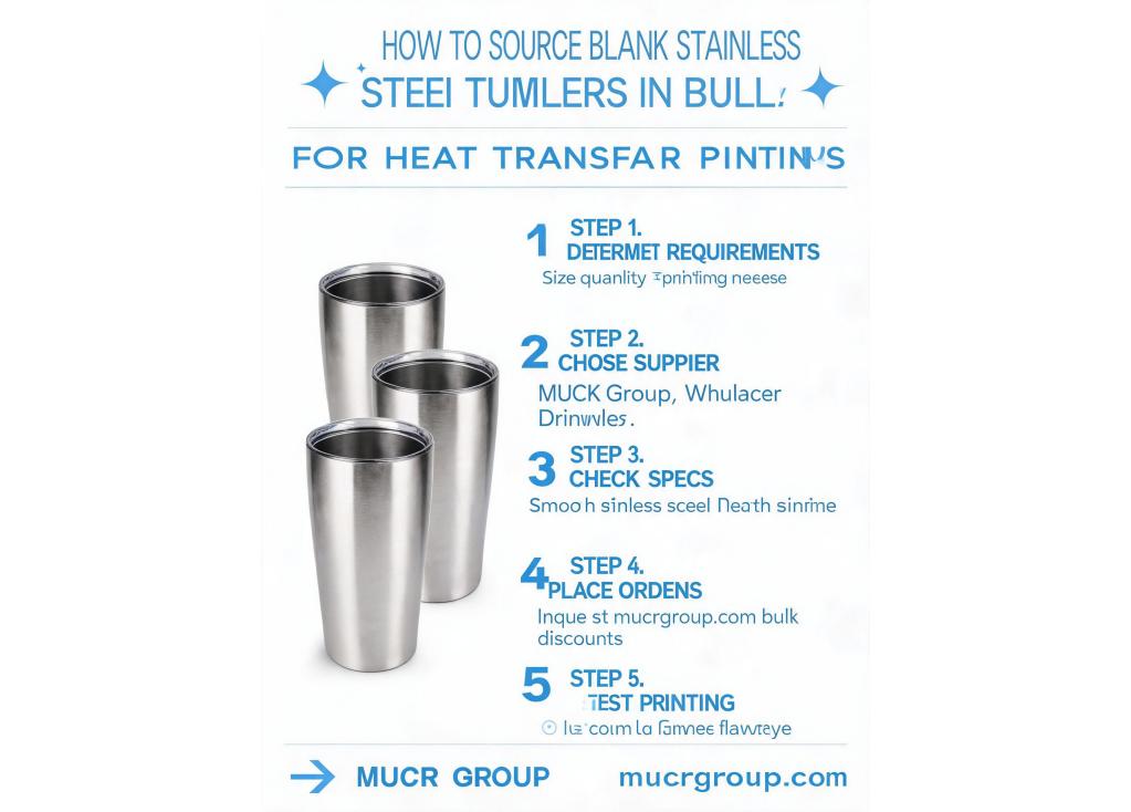 How to source blank stainless steel tumblers in bulk for heat transfer printing?