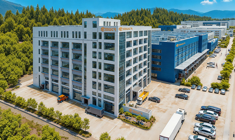 Multi - storey building with MUCAS logo