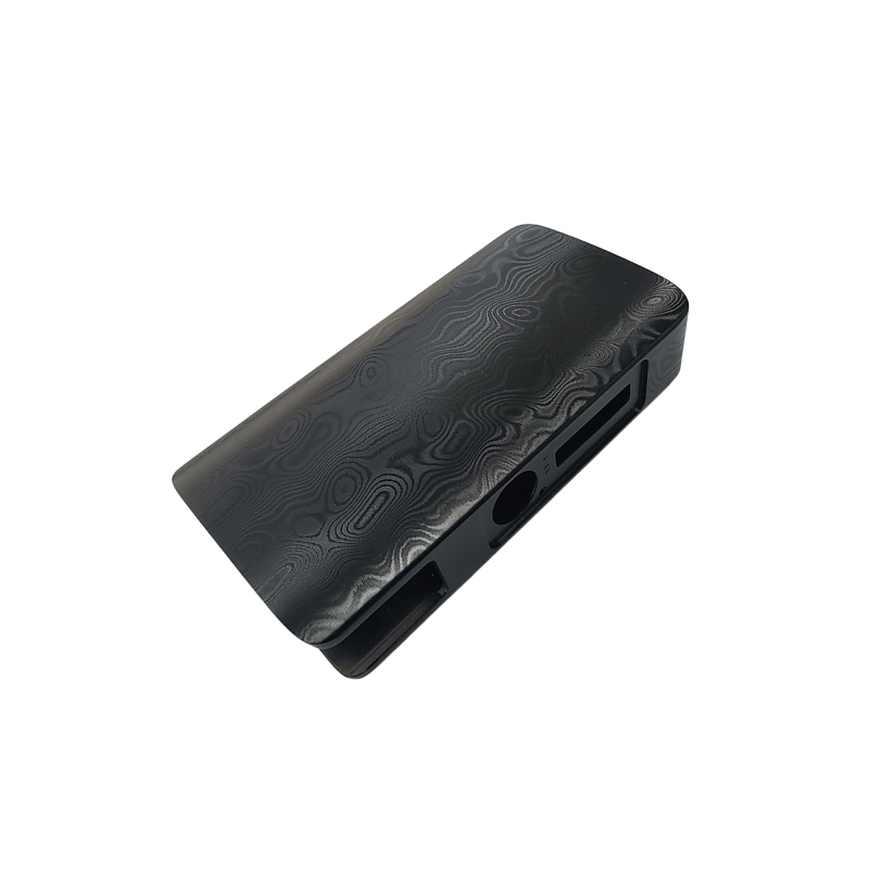 Electric Atomizer Enclosure-  Laser-Etched Damascus Pattern + Anodizing