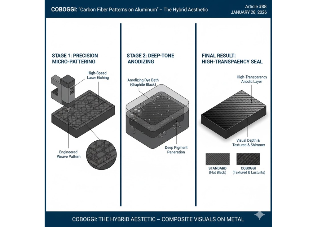 Carbon Fiber Patterns on Aluminum – The Hybrid Aesthetic