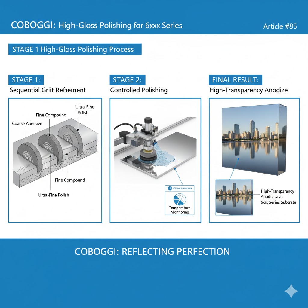 High-Gloss Polishing process showing the mirror reflection on a 6xxx chassis