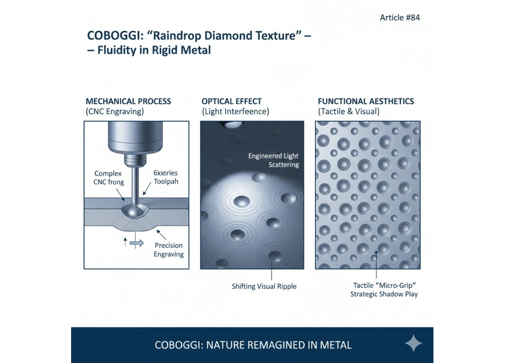 Raindrop Diamond Textures – Fluidity in Rigid Metal